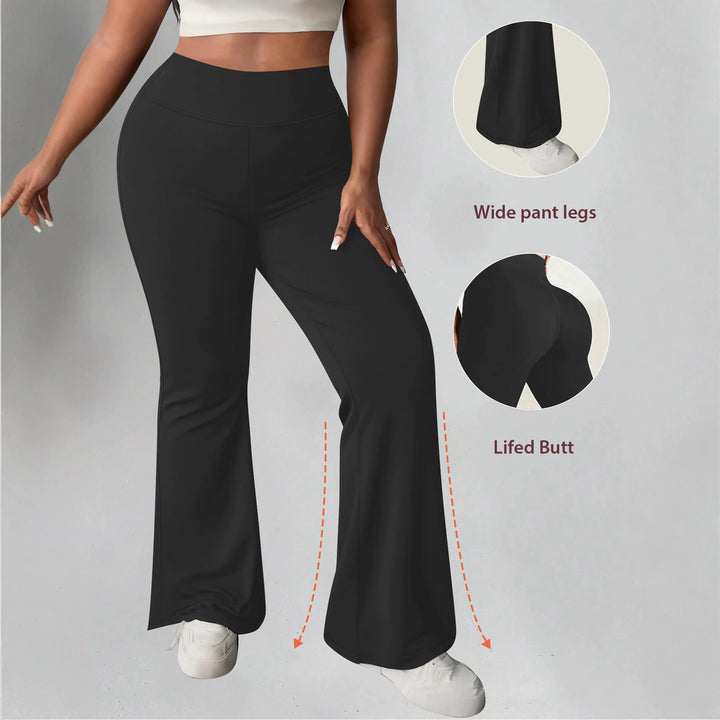 Women's Flare Leggings with High Waist, Butter Soft Stretch and Shaping Hip Seam Mune Fashion