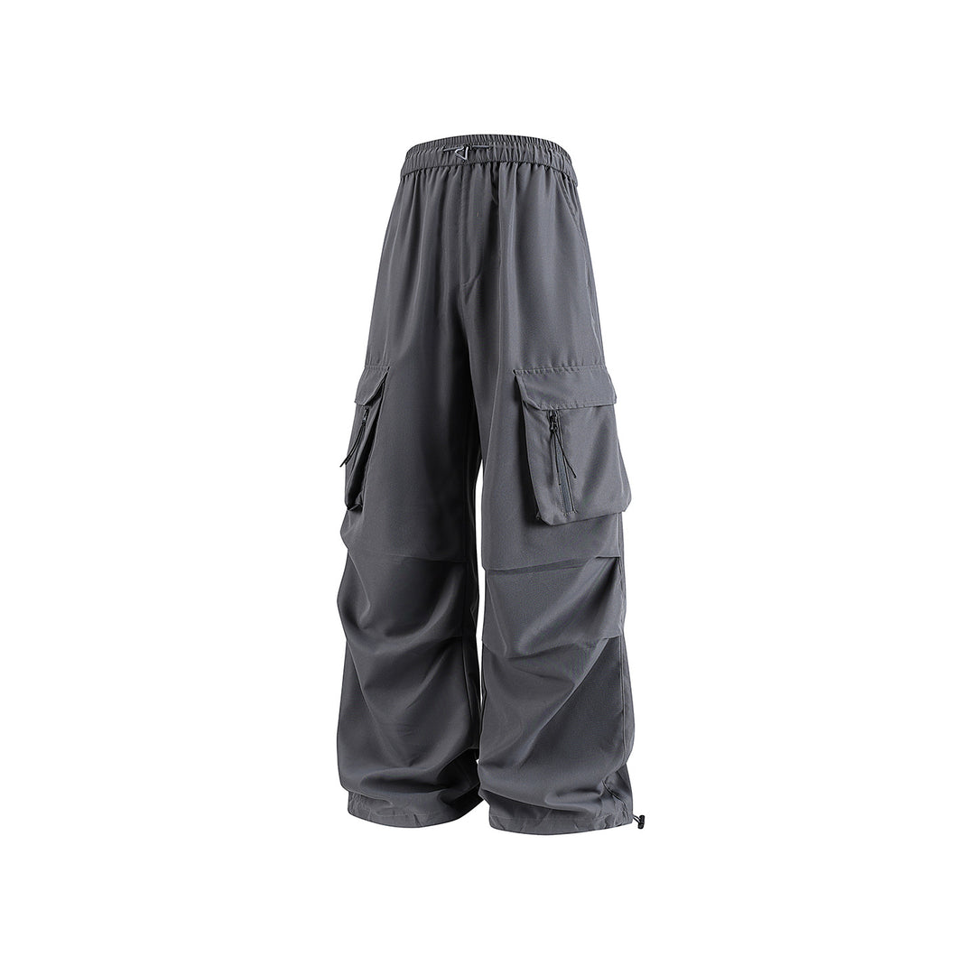 Men's Loose Tech Cargo Pants with Elastic Waistband, Multi-Pocket Cargo Pockets and Drawstring Closure Drune