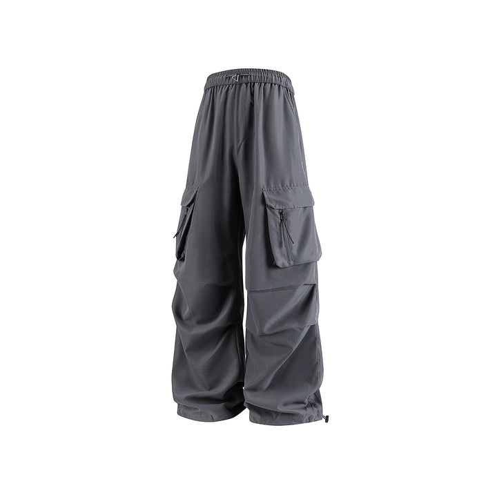 Men's Loose Tech Cargo Pants with Elastic Waistband, Multi-Pocket Cargo Pockets and Drawstring Closure Drune