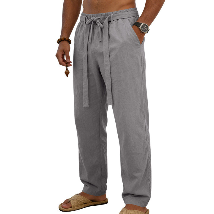 Men's Breathable Summer Relax Pants with Elastic Waistband, Drawstring and Side Pockets Mune Fashion