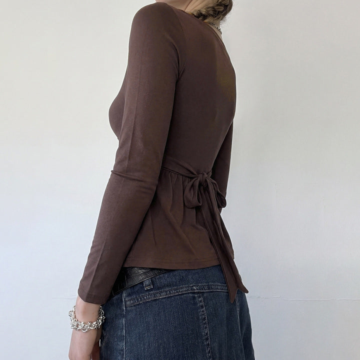 Women Nursing-Friendly Wrap Top with Lace Insert, Embroidery and Empire Waistline Mune Fashion