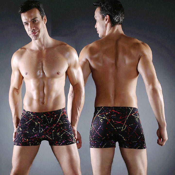 Men's Swim Shorts with Modern Pattern Print Mune Fashion