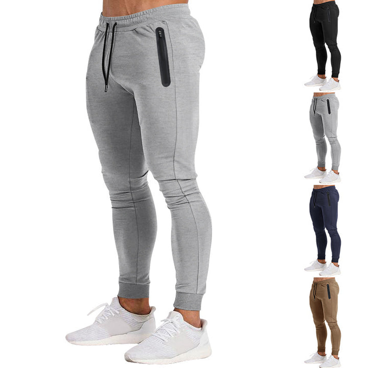 Men's slim-fit jogging pants with zip pockets and drawstring Mune Fashion