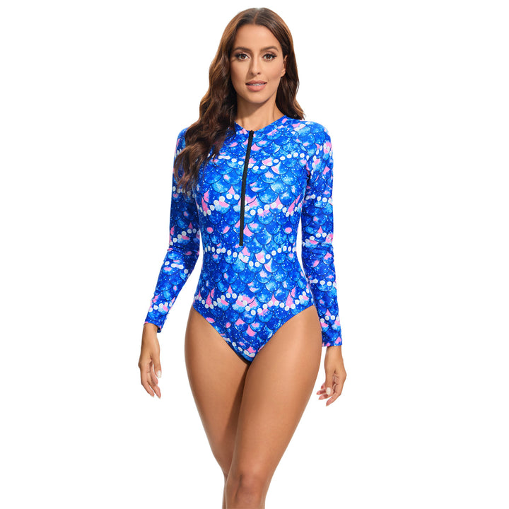 Women's Sporty Long Sleeve Swimsuit with UV Protection Mune Fashion