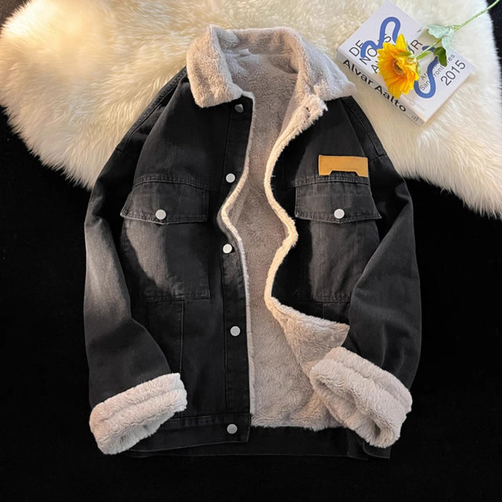 Women Soft Fleece-Lined Denim Jacket Mune Fashion