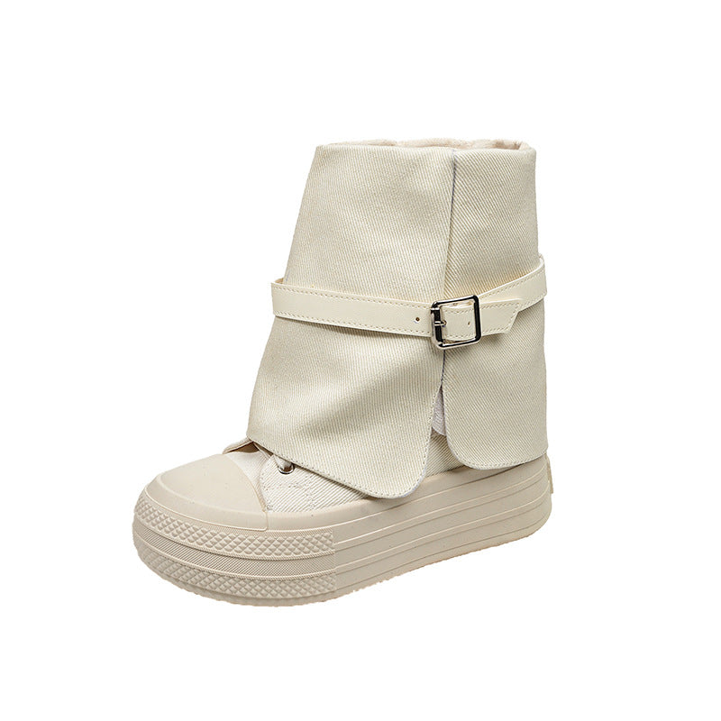 Women's Fashion Sneakers Boots with Unique Strap Design Mune Fashion