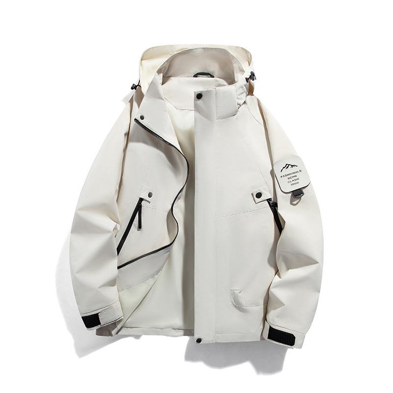 Men's wind and waterproof functional parka with zippered pockets and adjustable hood Mune Fashion