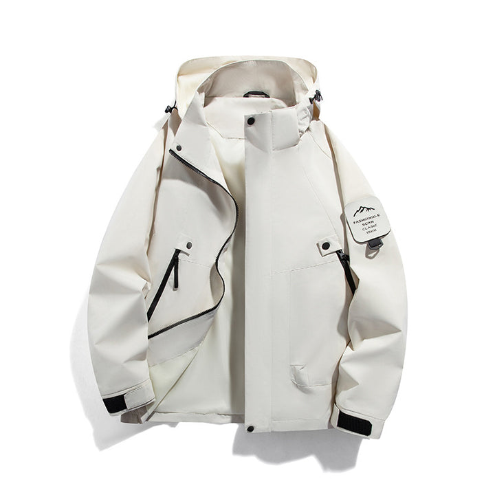 Men's wind and waterproof functional parka with zippered pockets and adjustable hood Mune Fashion