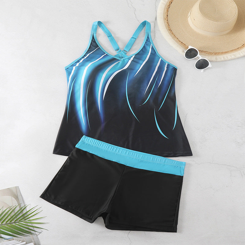 Women's sporty tankini set with backless design Mune Fashion