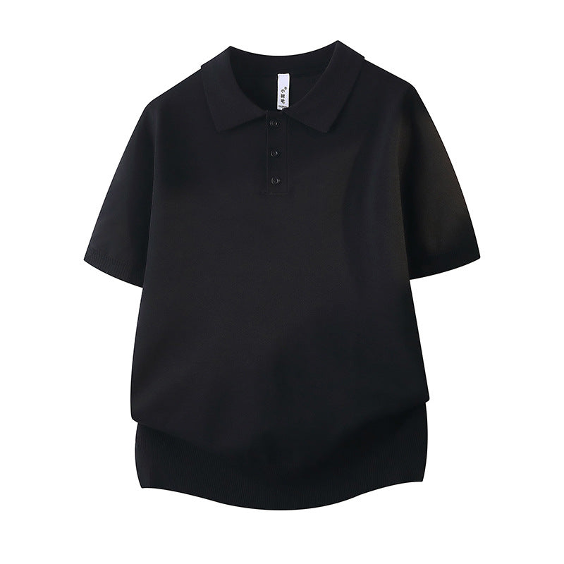 Ladies Short Sleeve Polo Shirt with Fine Structure Mune Fashion