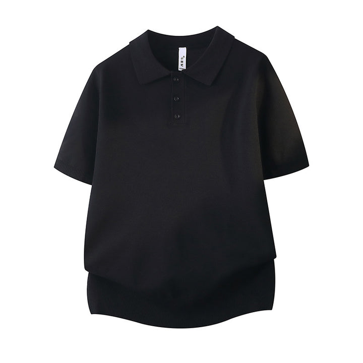 Ladies Short Sleeve Polo Shirt with Fine Structure Mune Fashion