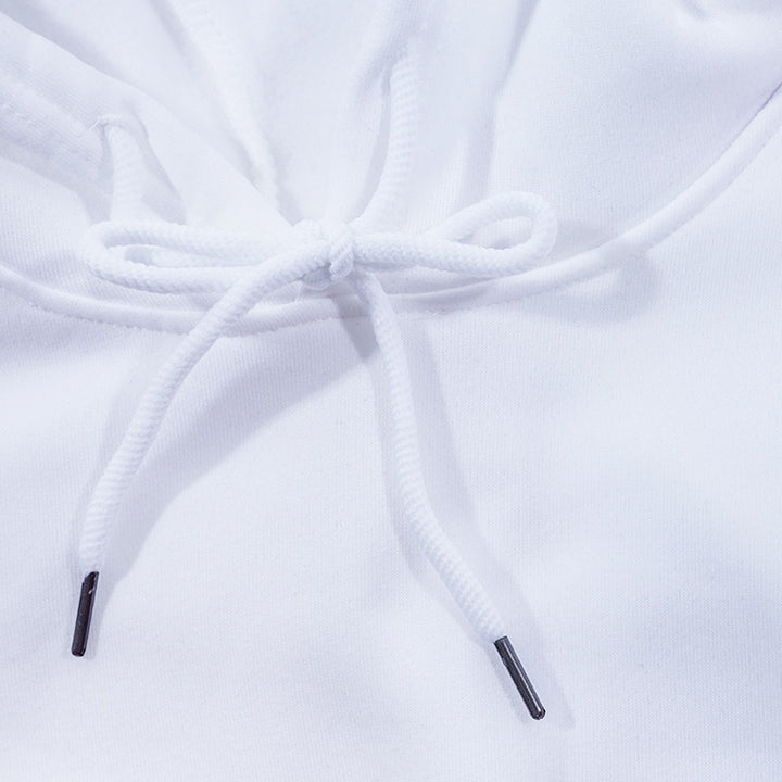 Unisex minimalist hoodie made of French Terry with flat drawstring and reinforced neck yoke Mune Fashion
