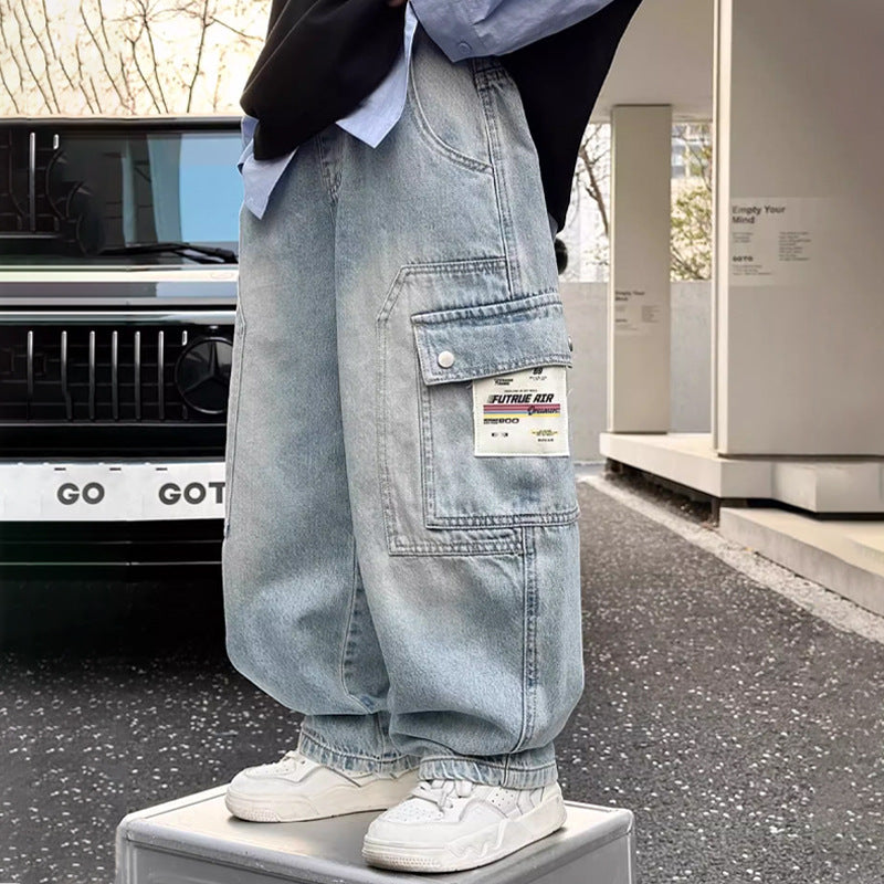 Men's loose Cargo Jeans Mune Fashion