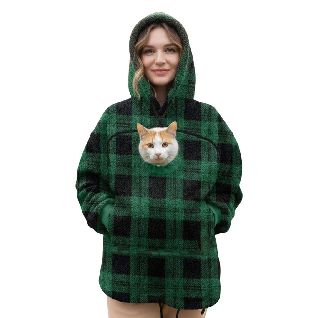 Women’s hoodie with integrated cat cave and extra soft fleece Mune Fashion
