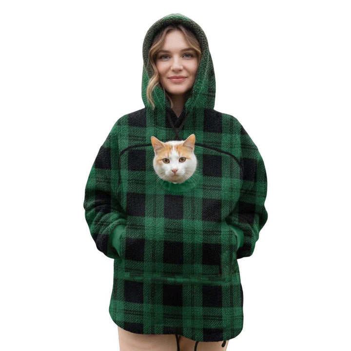 Women’s hoodie with integrated cat cave and extra soft fleece Mune Fashion