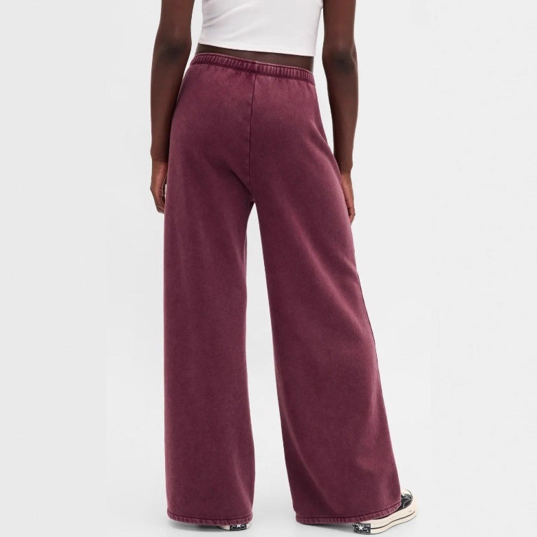 Women's two-piece terry loungewear set with zip hooded jacket and wide-cut jogging pants Mune Fashion