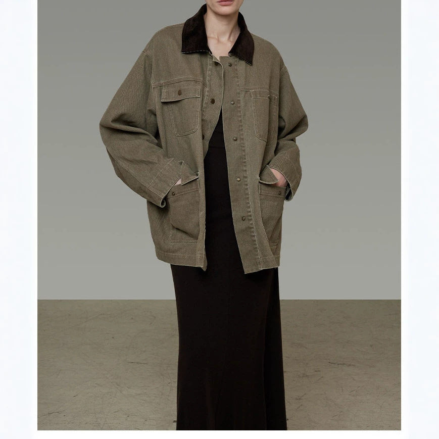 Women Casual Utility Jacket Mune Fashion