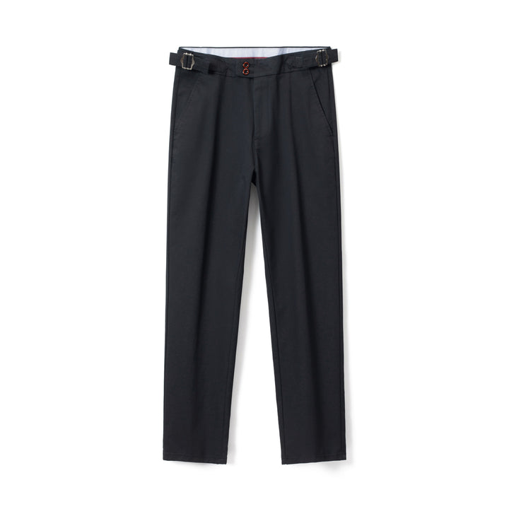 Men's Tapered Chino Pants with Side Waist Adjusters & Slim Pleat Mune Fashion