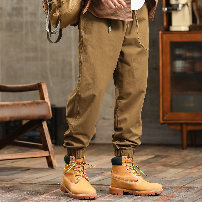 Men's Cargo Jogger Pants with Elastic Waistband and Cuffs Mune Fashion