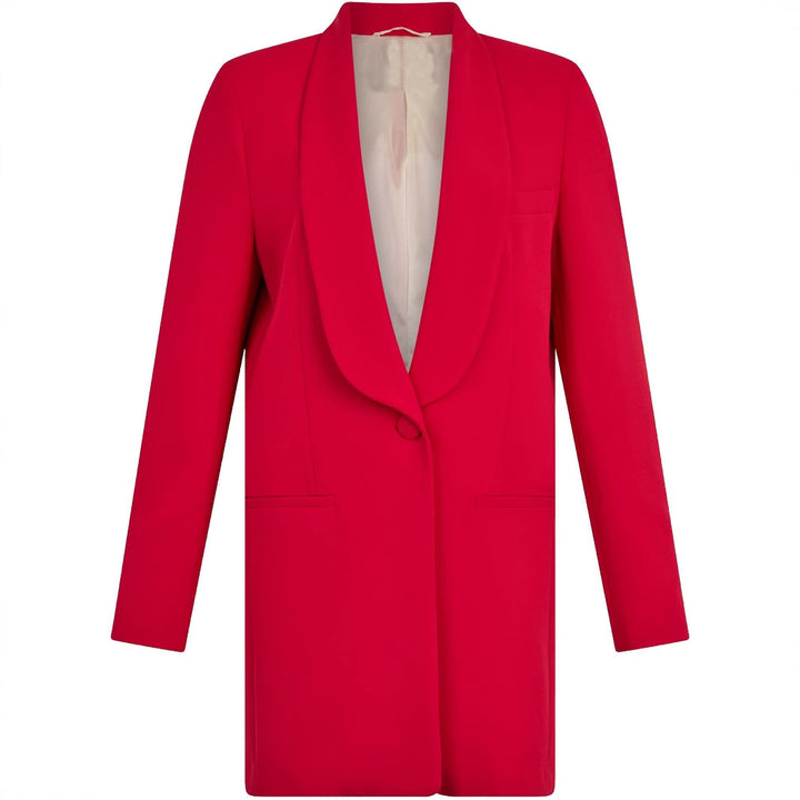 Women Tailored Blazer Dress with Shawl Collar and One-Button Closure Mune Fashion