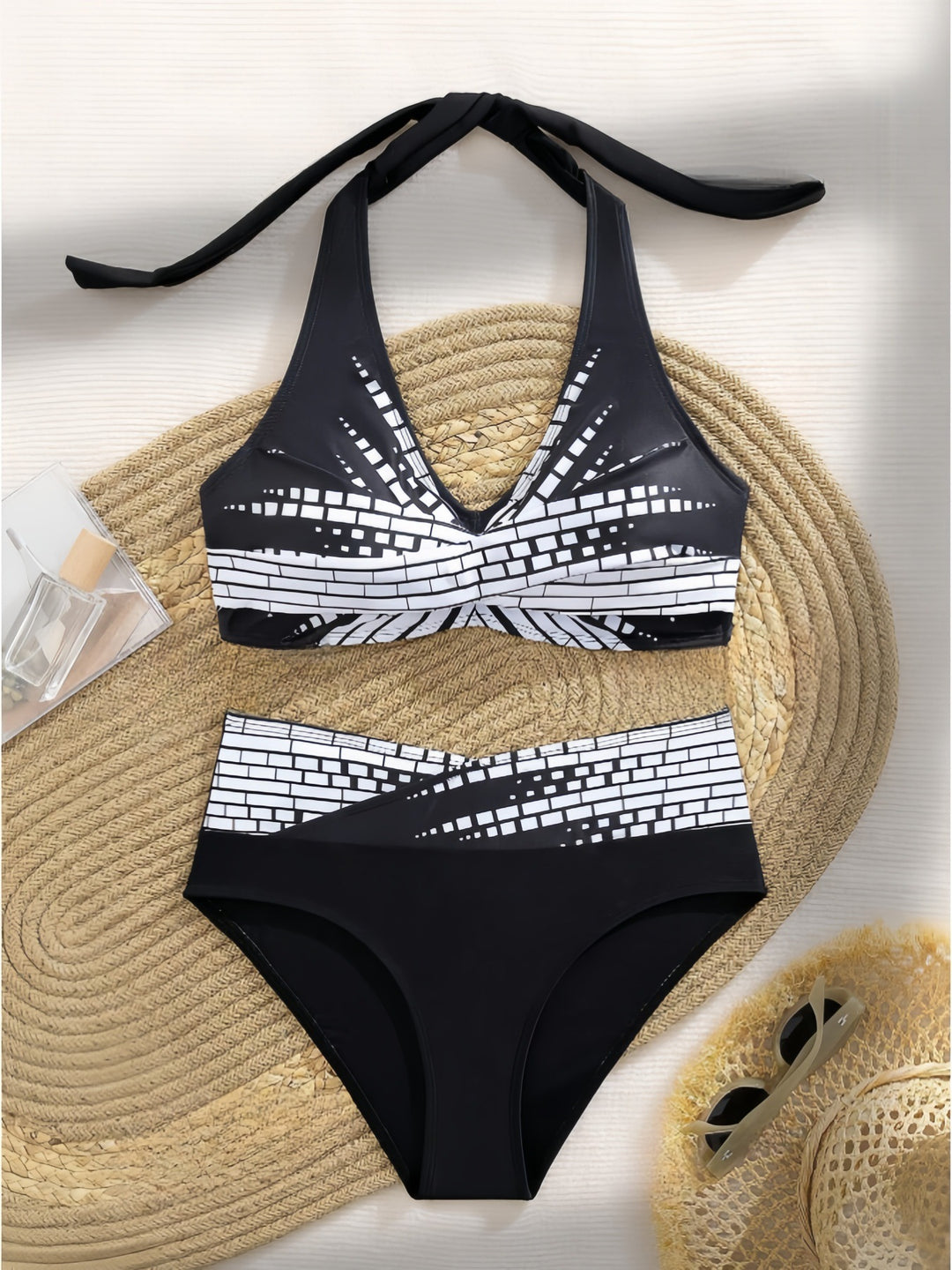 Ladies Bikini Set with exquisite check pattern Mune Fashion