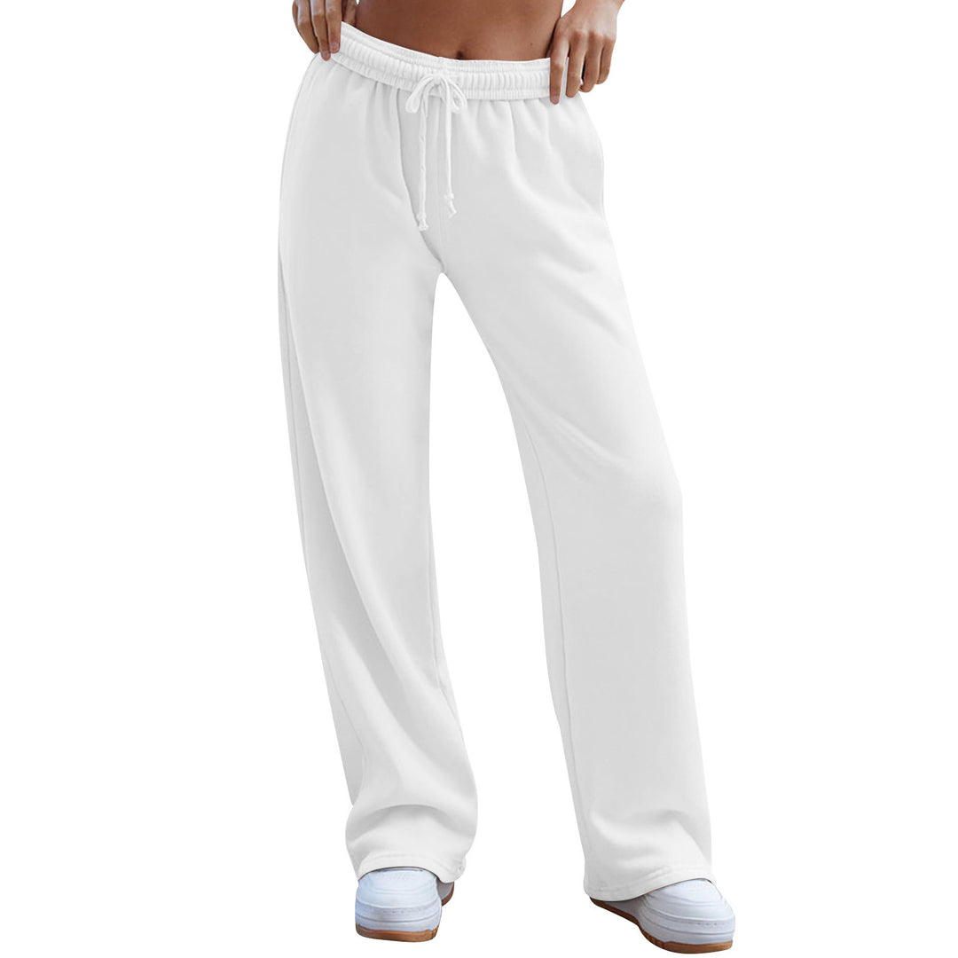 Women's wide comfort lounge pants with high waist, elastic waistband, and drawstring Mune Fashion