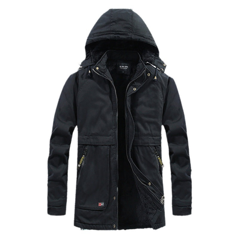 Men's padded parka with hood and soft teddy lining Mune Fashion