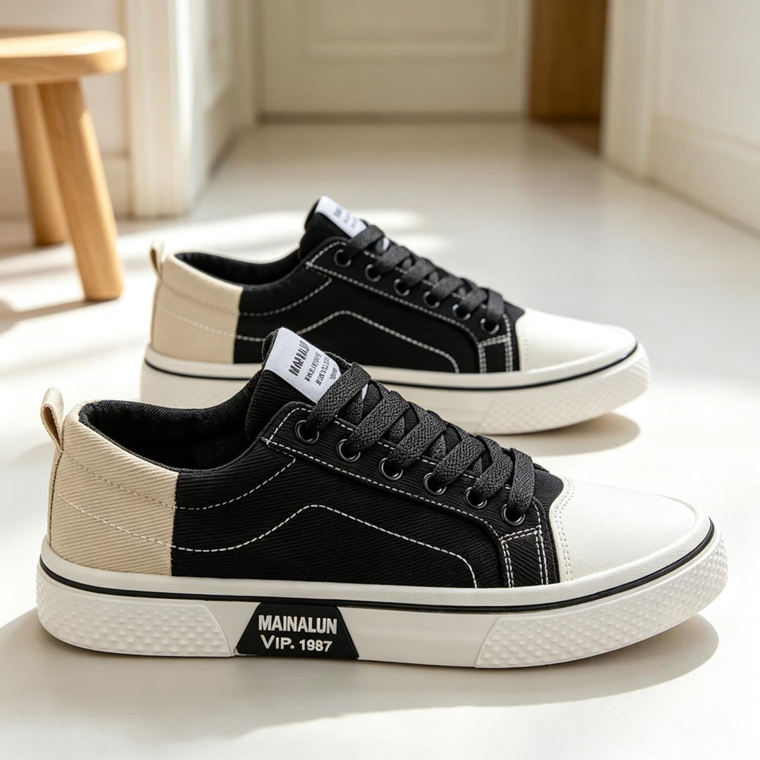 Men's Sporty Sneakers with Contrasting Inserts Mune Fashion