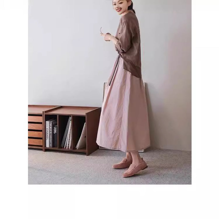Women Elegant and Casual Maxi Skirt Drune