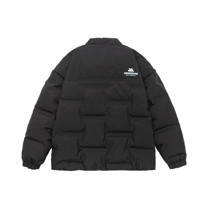 Unisex Padded Comfort Puffer Jacket with High Stand Collar and Brand Logo Mune Fashion
