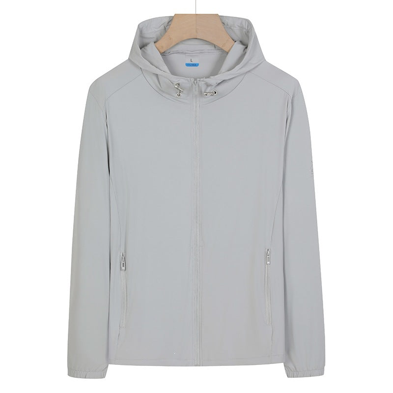 Unisex Lightweight wind and water-repellent hooded transitional jacket with full zipper, zippered pockets & elastic cuffs Mune Fashion
