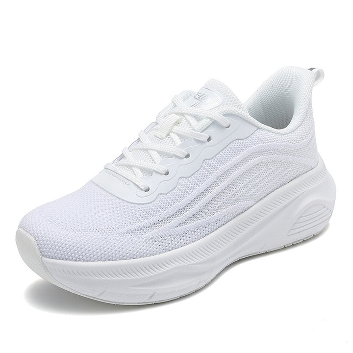 Women's breathable running trainers with thick cushioned wedge sole and comfort insole Mune Fashion