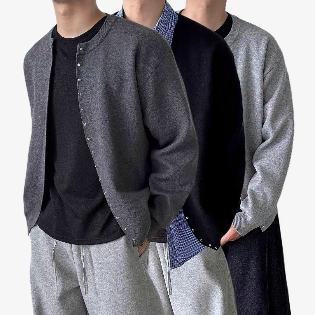 Men's Casual Cardigan with Button Placket Mune Fashion