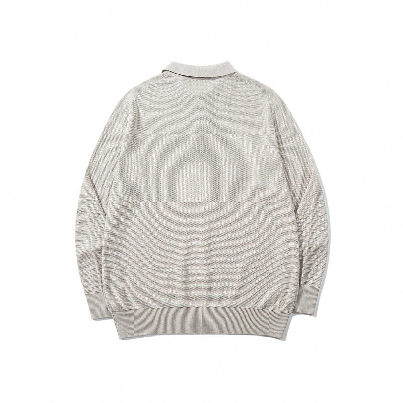 Unisex Boxy Fine Knit Polo Shirt with Henley Placket, Ribbed Cuffs and Raglan Sleeves Mune Fashion