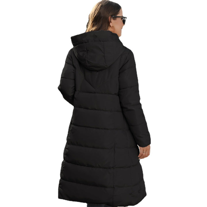 Women's Long Padded Coat with Hood and Thermal Lining Mune Fashion