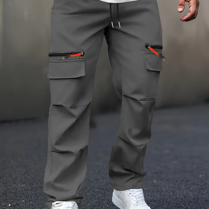 Men's Cargo Jogging Pants with Zipper Utility Pockets Mune Fashion