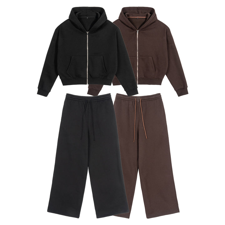 Unisex hooded sweatshirt jacket with full zipper and kangaroo pocket Mune Fashion