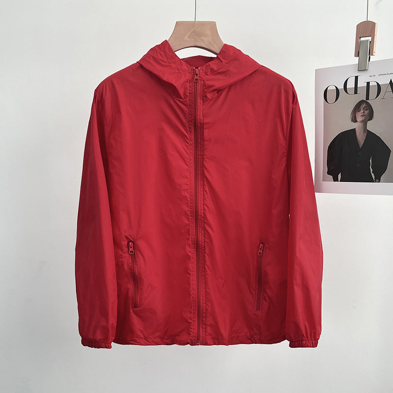 Ladies Lightweight Transition Jacket with Hood and Zipper Mune Fashion