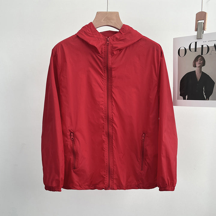 Ladies Lightweight Transition Jacket with Hood and Zipper Mune Fashion