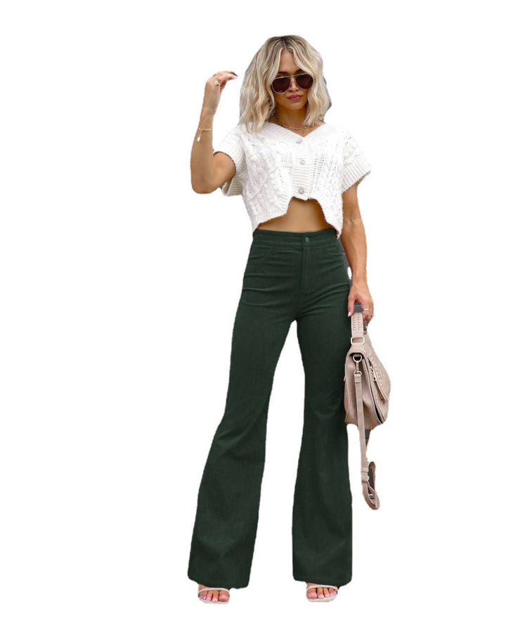 Women Stylish High-Waisted Flared Jeans Mune