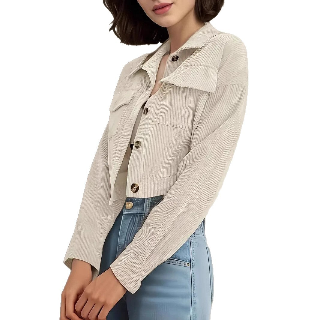 Women's Short Sleeve Cropped Denim Jacket