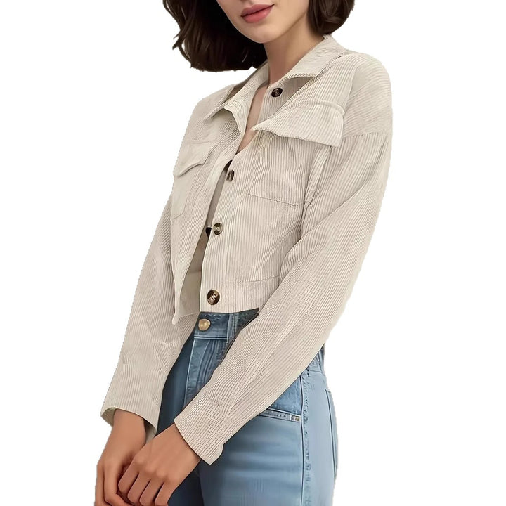 Women's Short Sleeve Cropped Denim Jacket