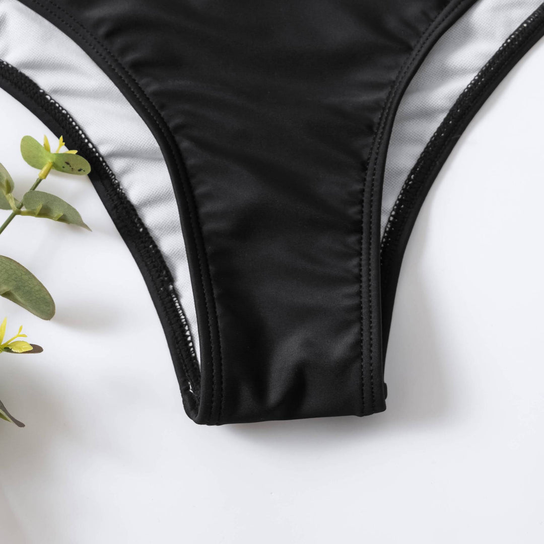 Women's Crop Bikini with Asymmetric Design and High Waist Mune Fashion