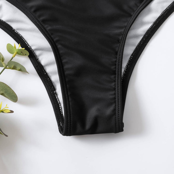 Women's Crop Bikini with Asymmetric Design and High Waist Mune Fashion