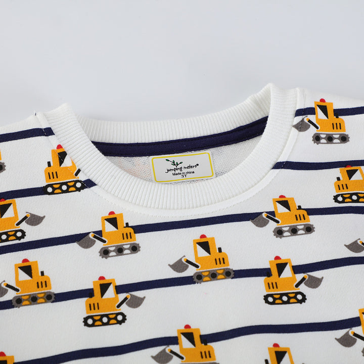 Kids Sweatshirt with fun construction site pattern Mune Fashion