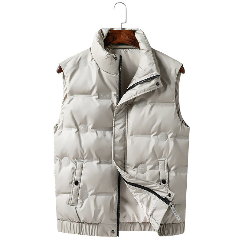 Men's quilted thermal vest with high collar, water-repellent shell and concealed pockets Mune Fashion