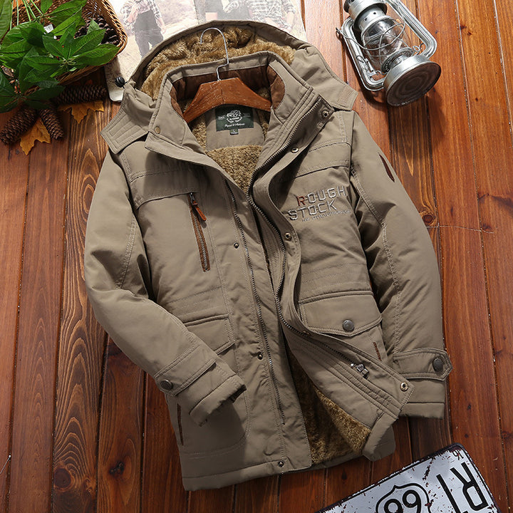 Men's Weatherproof Fleece Jacket with Removable Hood Mune Fashion