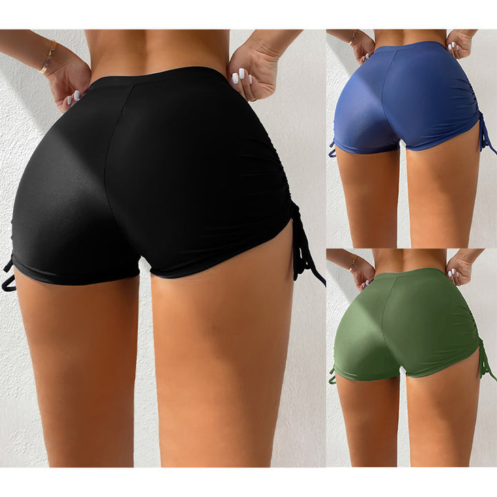 Women's sporty swim shorts with adjustable side tie Mune Fashion