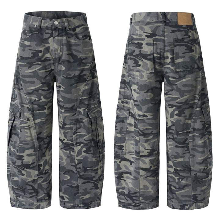Men's Ultra Wide Cargo Pants in Baggy Cut with Low Crotch Mune Fashion
