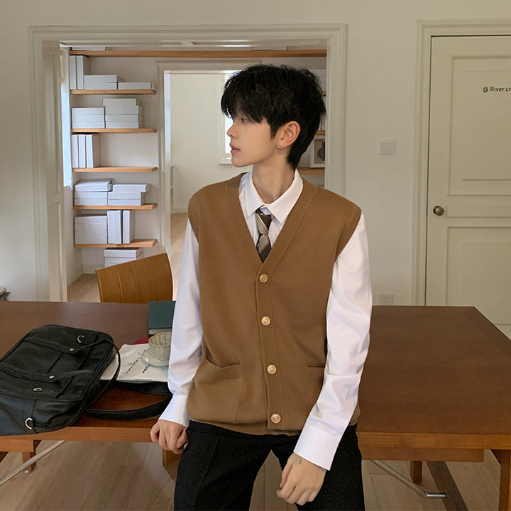 Men's Fashionable Knit Vest Sweater Mune Fashion